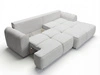 Ecksofa L-Form Rechts mit Schlaffunktion und Bettkasten Bonno Grau