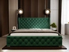 Polsterbett mit Bettkasten und Lattenrost 140x200 Kingston Grün