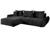 Ecksofa L-Form mit Schlaffunktion und Bettkasten Decor L Anthrazit