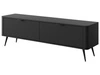TV-Lowboard mit Türen 163 cm Latina Schwarz