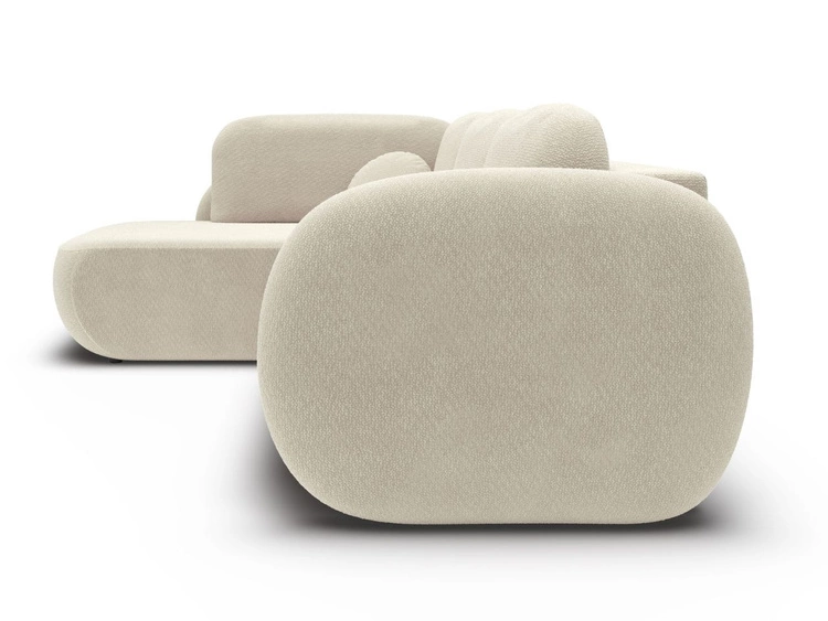 Ecksofa mit Schlaffunktion und Bettkasten Rechts Carino Beige