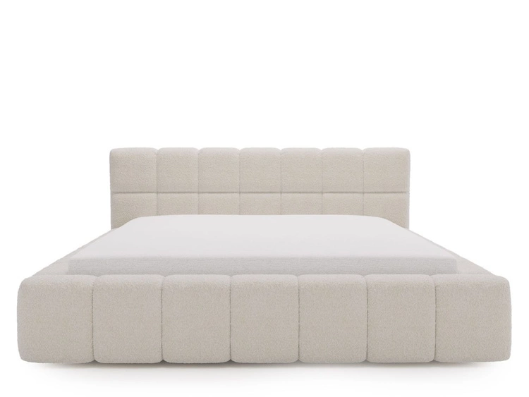 Polsterbett mit Bettkasten und Lattenrost 120x200 Alicante Boucle Beige