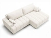 Ecksofa L-Form Rechts mit Schlaffunktion und Bettkasten Caleo Creme