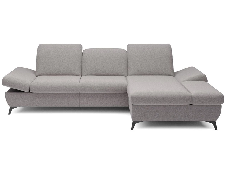 Ecksofa L-Form Rechts mit Schlaffunktion und Bettkasten Hannover Grau