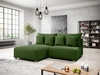 Ecksofa L-Form Links mit Schlaffunktion und Bettkasten Ronni Grün