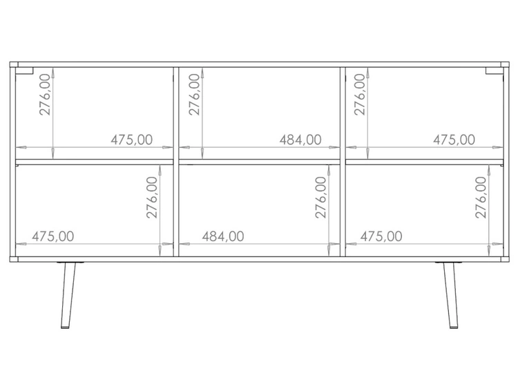 Türkommode 150 cm Nemi Schwarzer Graphit Braun