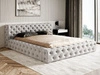Polsterbett mit Bettkasten und Lattenrost 140x200 Palini Hellgrau