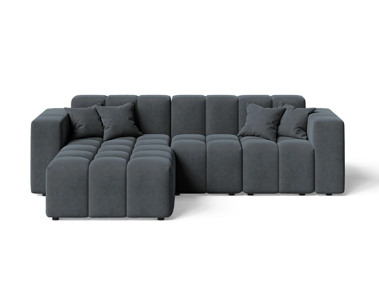 Ecksofa L-Form Links Moderne Ecksofa Loopo Dunkelgrau
