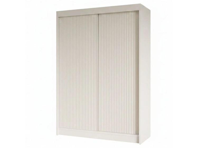 Schiebetürenschrank mit geriffelter Front 150 cm Fano Weiß