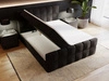 Boxspringbett mit Bettkasten 180x200 Alicante Schwarz