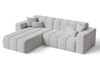 Ecksofa L-Form Links Nork Grau
