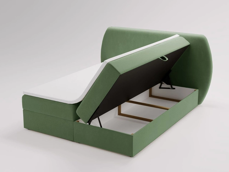 Boxspringbett mit Bettkasten 180x200 Bogota Grün