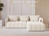 Ecksofa L-Form mit Schlaffunktion und Bettkasten Ardi Creme