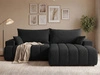 Ecksofa L-Form Rechts mit Schlaffunktion und Bettkasten Caleo Schwarz