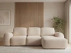 Ecksofa L-Form mit Schlaffunktion und Bettkasten Avelin Rechts Beige