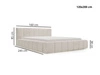 Polsterbett mit Bettkasten und Lattenrost 120x200 Orio Beige