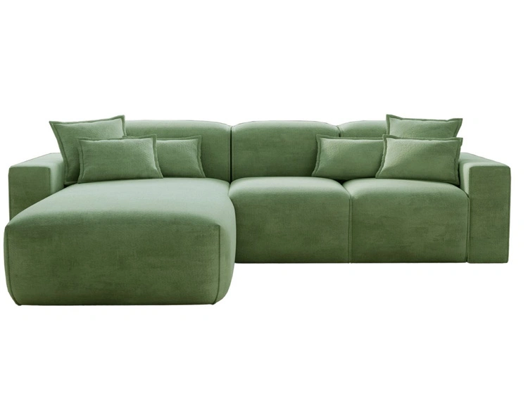 Ecksofa L-Form Links Moderne Ecksofa Leni Grün