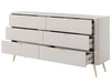 Kommode mit 6 Schubladen Latina Beige