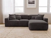 Ecksofa L-Form Rechts Moderne Ecksofa Leni Schwarz
