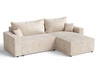 Ecksofa L-Form mit Schlaffunktion und Bettkasten Nivo Beige