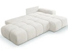 Ecksofa L-Form Rechts mit Schlaffunktion und Bettkasten Sile L Hellbeige