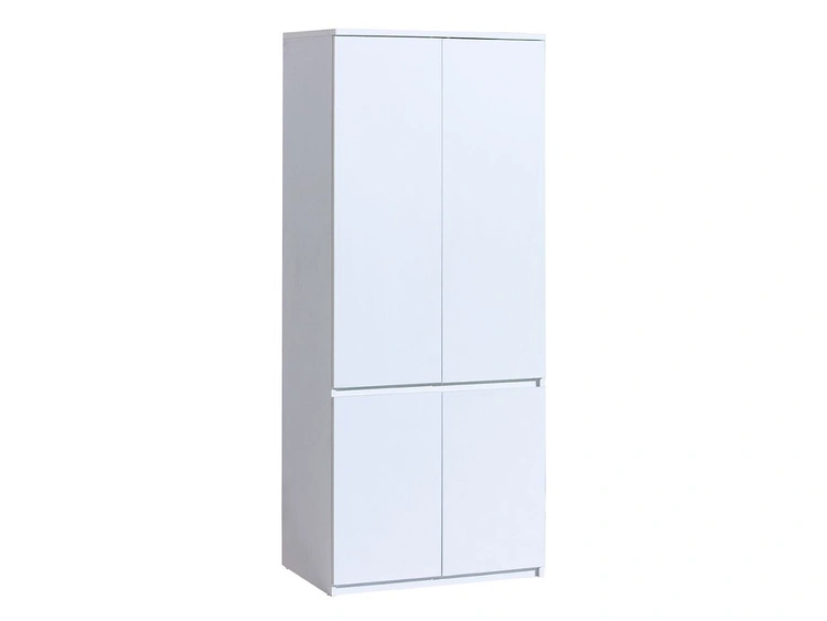 Kleiderschrank mit Drehtüren und Kleiderstange 80 Arcadia Weiß