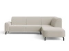 Ecksofa L-Form Rechts Regento Bouclé-Stoff Beige