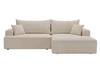 Ecksofa L-Form Rechts mit Schlaffunktion und Bettkasten California Beige