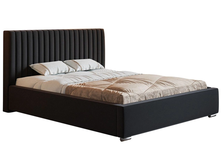 Polsterbett mit Bettkasten und Lattenrost 180x200 Toscania Schwarz