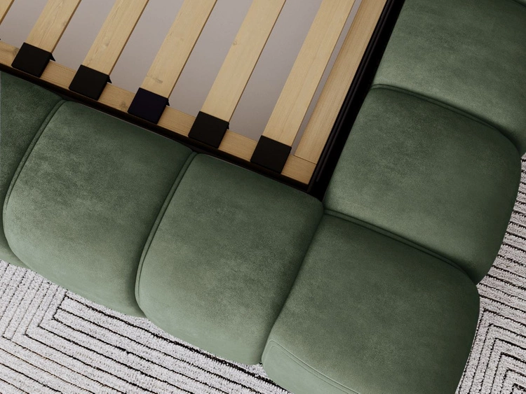 Polsterbett mit Bettkasten und Lattenrost 160x200 Italia Grün