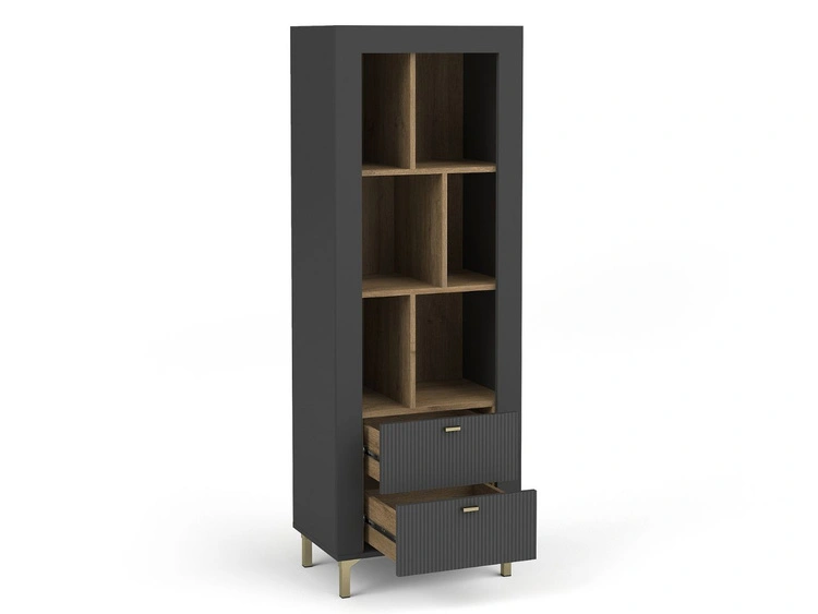 Regal mit Schubladen Messina Schwarz