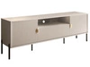 TV-Lowboard breit zweitürig mit Schublade und schwarzen Metallfüßen Orlean Kaschmir Matt