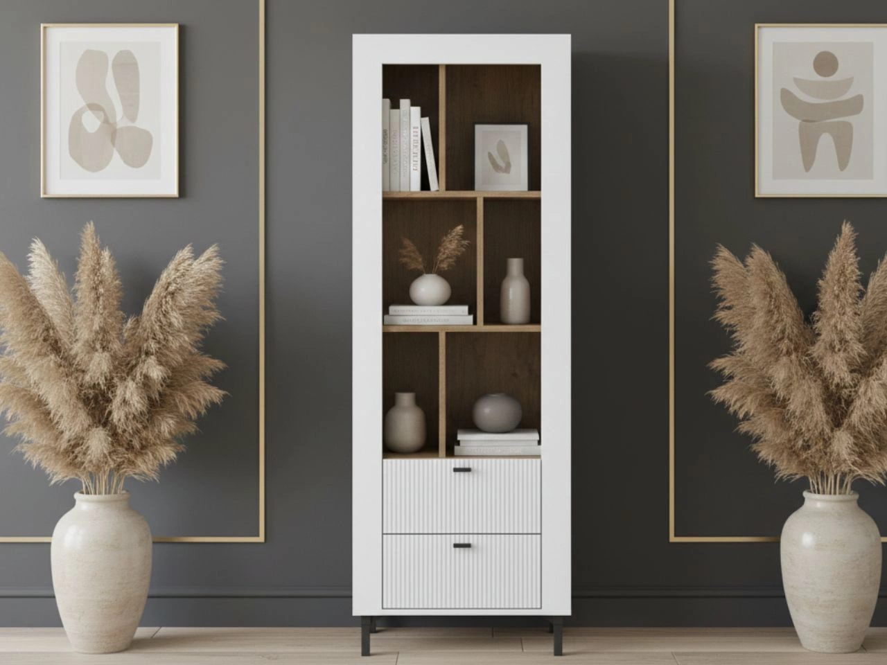 Regal mit Schubladen Messina Weiß