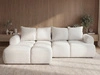 Ecksofa L-Form Links mit Schlaffunktion und Bettkasten Bonno Creme 