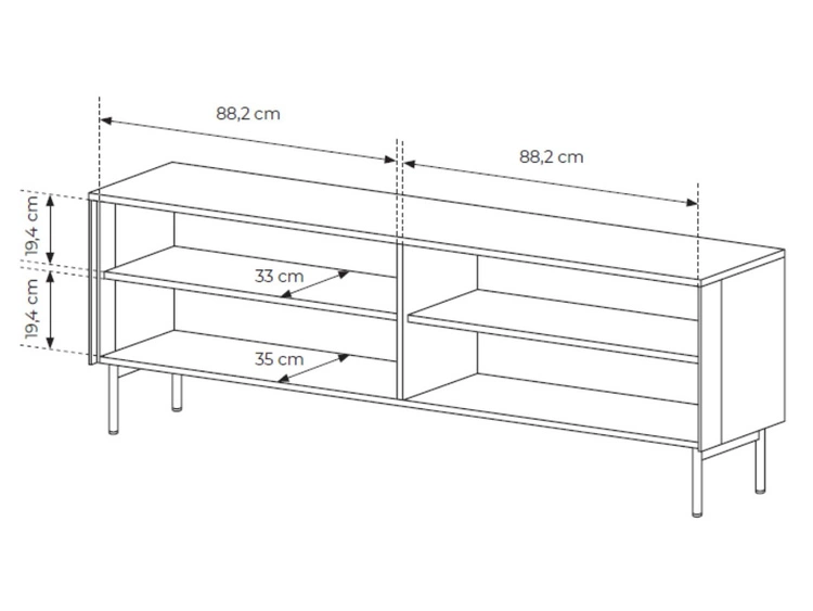 Wohnzimmer-Set Lumina Eiche Dunin