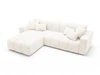 Ecksofa L-Form Links Nork Creme