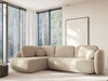 Ecksofa mit Schlaffunktion und Bettkasten Links Carino Beige