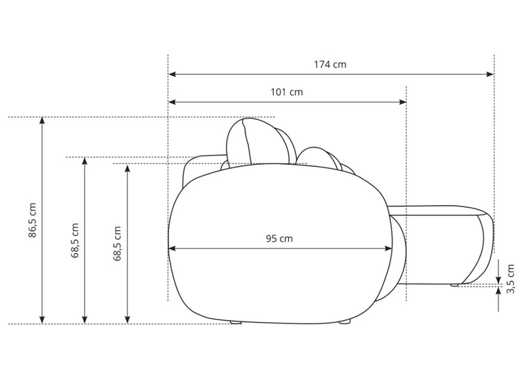Ecksofa L-Form Links mit Schlaffunktion und Bettkasten Oreo Beige