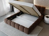 Polsterbett mit Bettkasten und Lattenrost 140x200 Modo Braun