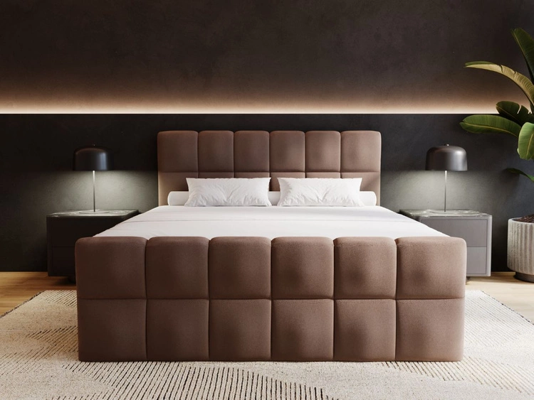 Boxspringbett mit Bettkasten 160x200 Alicante Braun