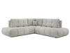 Ecksofa mit Schlaffunktion und Bettkasten Links Kair Hellgrau