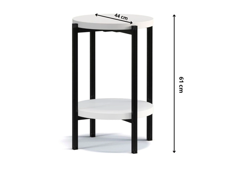 Hoher Couchtisch Sevilla Weiß Glanz