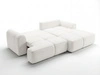 Ecksofa L-Form Rechts mit Schlaffunktion und Bettkasten Bonno Creme 