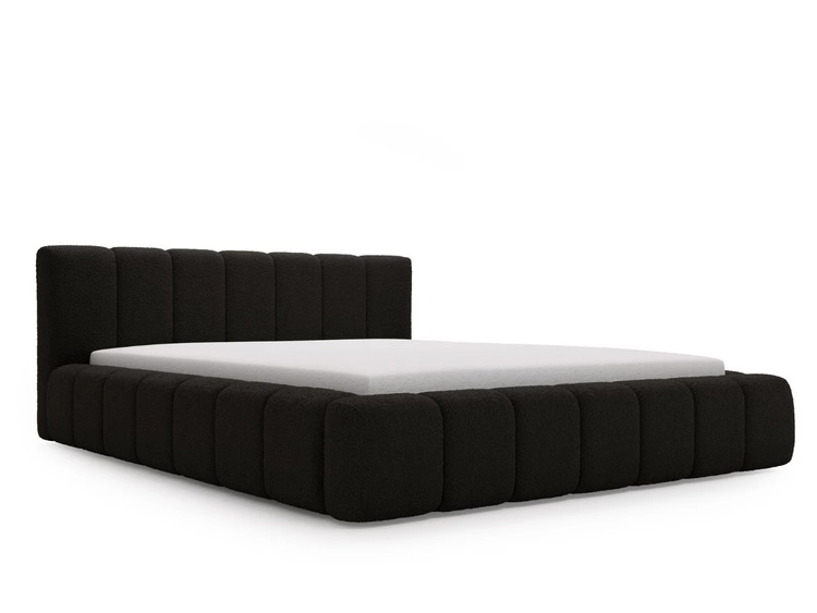 Polsterbett mit Bettkasten und Lattenrost 160x200 Orio Schwarz