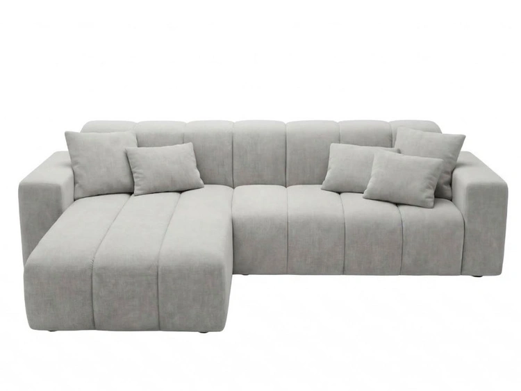 Ecksofa L-Form Links Nork Grau