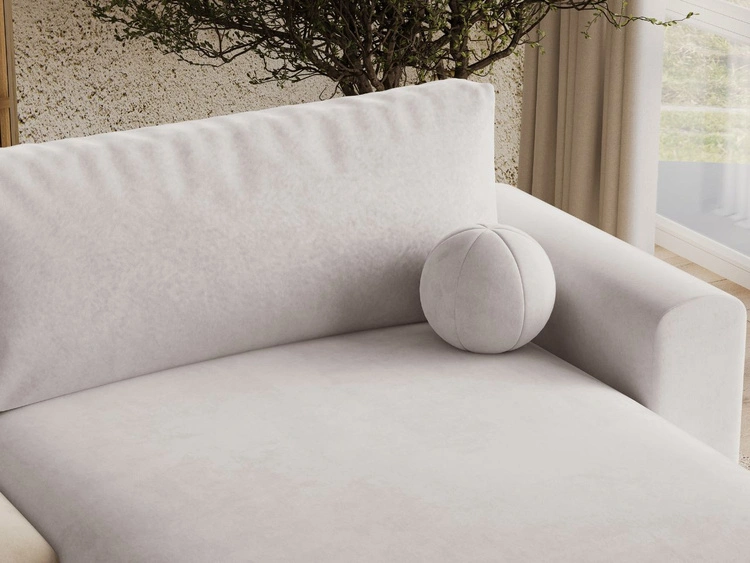 Ecksofa L-Form mit Schlaffunktion und Bettkasten Aurora Grau
