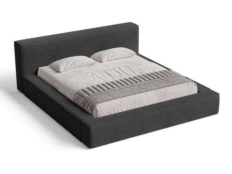Polsterbett mit Bettkasten und Lattenrost 160x200 Mali Schwarz