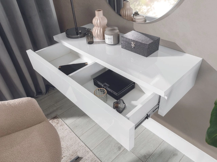 Hängender Schminktisch Nusco Weiß Glanz