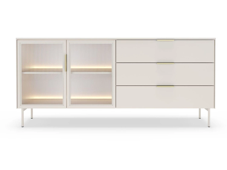 Kommode mit Türen und Schubladen Lumina Kaschmir