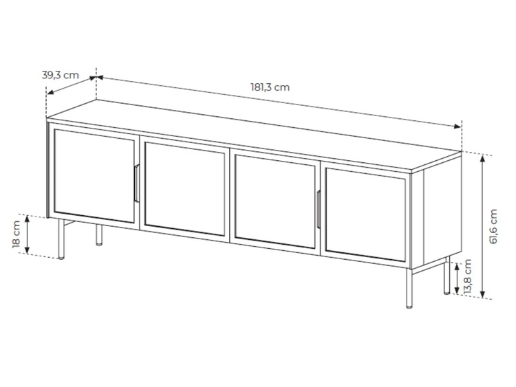Wohnzimmer-Set Lumina Eiche Dunin